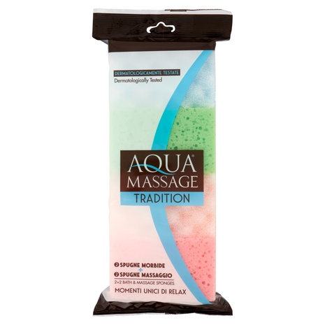 Aquamassage Tradition 2 Spugne Morbide + 2 Spugne Massaggio